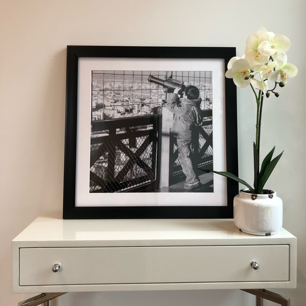 Eiffel Tower Lookout - Photo Print w/ Black Frame